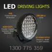 BLACK DIAMOND 9 Inch LED Driving Lights with 5D Hybid Lenses.